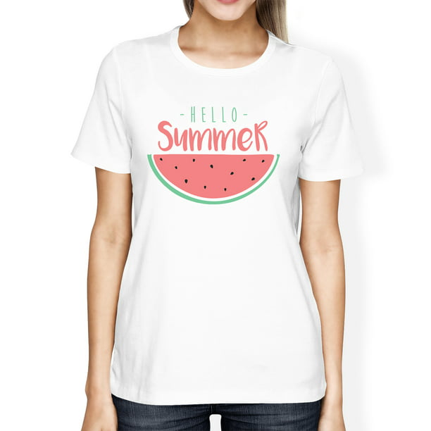 T-Shirt 3D Printed Watercolor Kiwi Fruit and Watermelon Slices Summer Casual Tees 